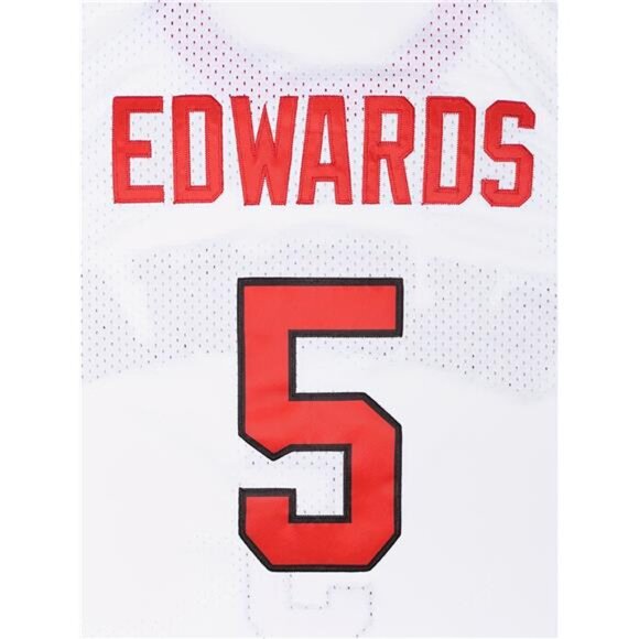 New Georgia Bulldogs Anthony Edwards #5 Basketball Jersey - White/Red - Picture 4 of 4
